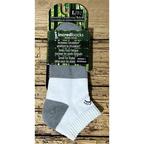 Incredisocks Charcoal Men’s Size 9.5-12.5 Athletic Gray Socks - NWT - Picture 1 of 5
